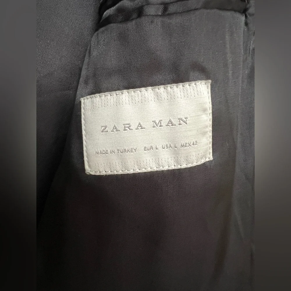 ZARA Gray Leopard Print Men's Coat - Picture 5 of 5